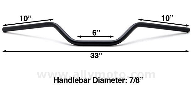 94 7-8 Inch Motorcycle Euro Style Bar Handlebar Chopper Bobber Cafe Racer@2